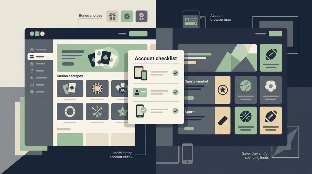 Gransino sportsbook UK: casino and betting features split view
